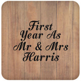 First Year As Mr & Mrs Harris - Drink Coaster C
