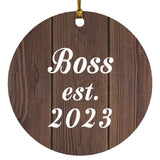 Boss Established Est. 2023 - Circle Ornament D