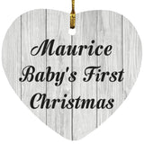 Maurice Baby's First Christmas - Heart Ornament F