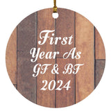 First Year As Gf & Bf 2024 - Circle Ornament E
