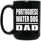 Portuguese Water Dog Dad - 15oz Coffee Mug Black