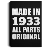 91st Birthday Made in 1933 All Parts Original - Canvas Portrait