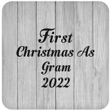 First Christmas As Gram 2022 - Drink Coaster F