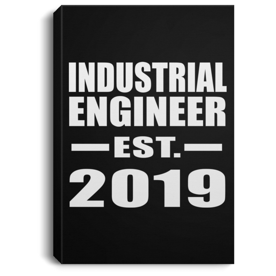 Industrial Engineer Established EST. 2019 - Canvas Portrait
