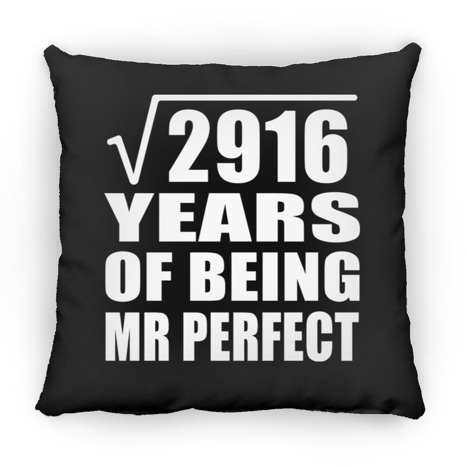 54th Anniversary Square Root of 2916 Years of Mr Perfect - Throw Pillow Black