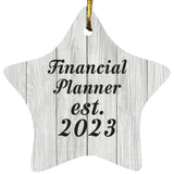 Financial Planner Established Est. 2023 - Star Ornament F