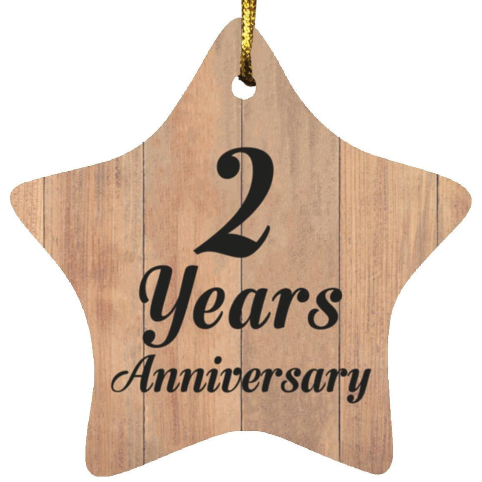 2nd Anniversary 2 Years Anniversary - Star Ornament C