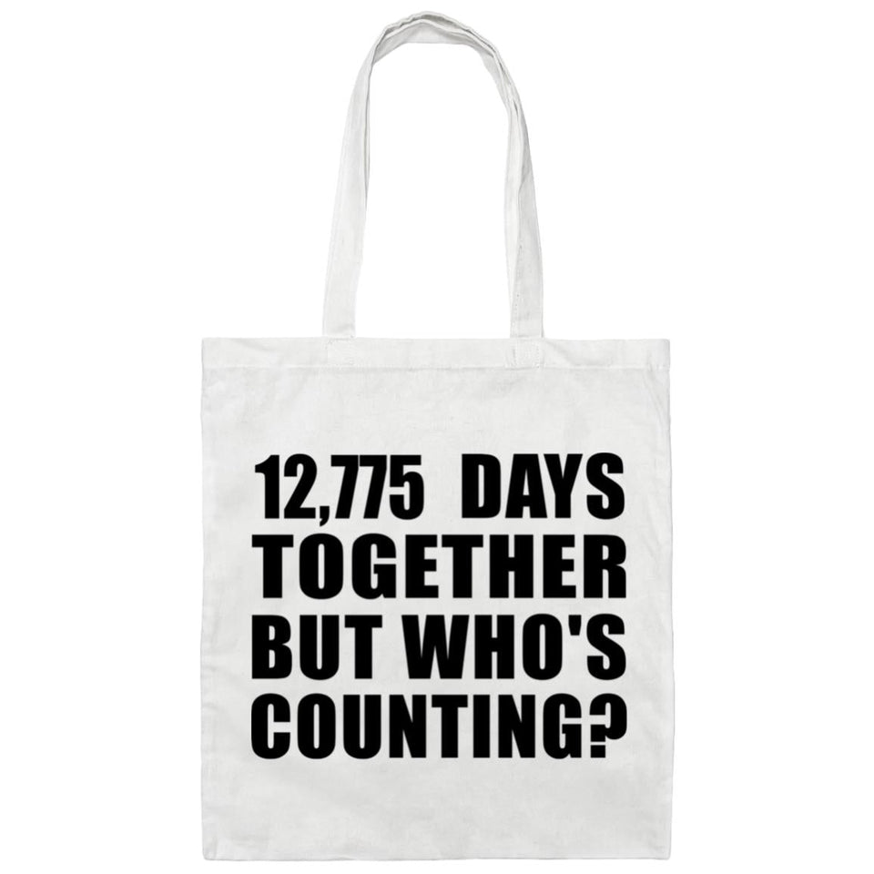 35th Anniversary 12,775 Days Together Who's Counting - Tote Bag White