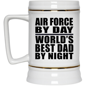 Air Force By Day World's Best Dad By Night - Beer Stein