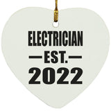 Electrician Established EST. 2022 - Heart Ornament