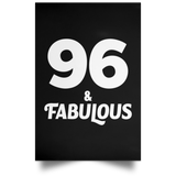 96th Birthday 96 & Fabulous - Poster Portrait