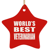 World's Best Veterinarian - Star Ornament