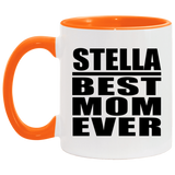Stella Best Mom Ever - 11oz Accent Mug Orange