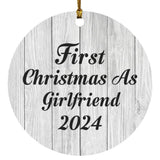 First Christmas As Girlfriend 2024 - Circle Ornament F