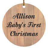 Allison Baby's First Christmas - Circle Ornament C