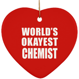World's Okayest Chemist - Heart Ornament