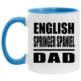 English Springer Spaniel Dad - 11oz Accent Mug Blue