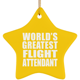 World's Greatest Flight Attendant - Star Ornament