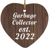 Garbage Collector Established Est. 2022 - Heart Ornament D
