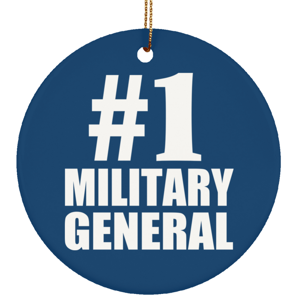 Number One #1 Military General - Circle Ornament