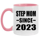 Step Mom Since 2023 - 11oz Accent Mug Pink