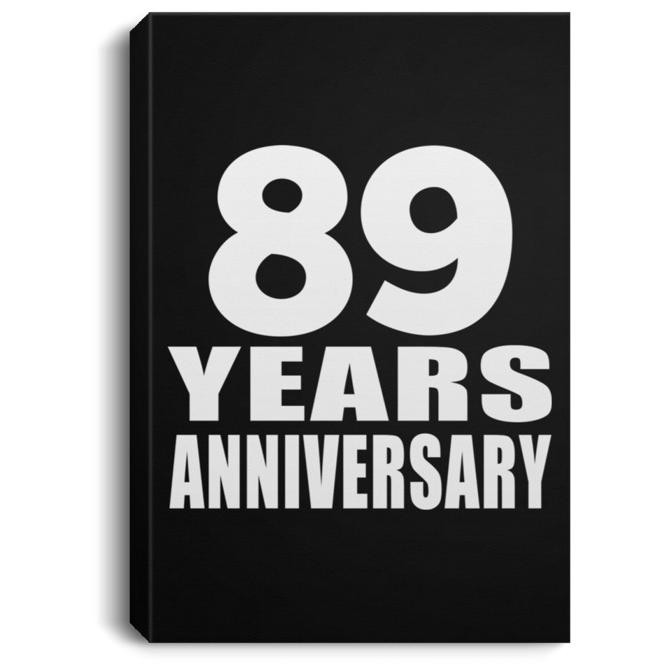 89th Anniversary 89 Years Anniversary - Canvas Portrait