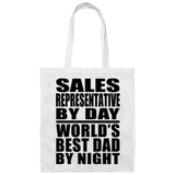Sales Representative By Day World's Best Dad By Night - Tote Bag White