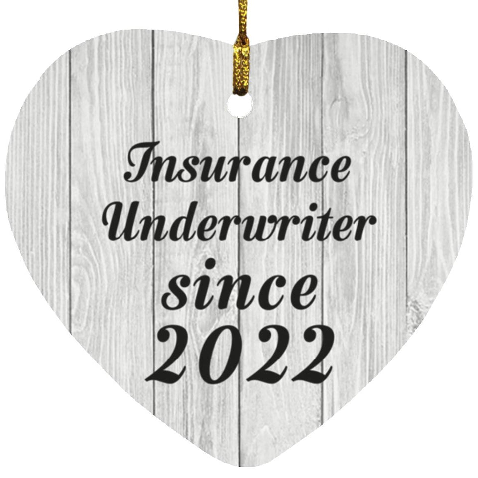 Insurance Underwriter Since 2022 - Heart Ornament F