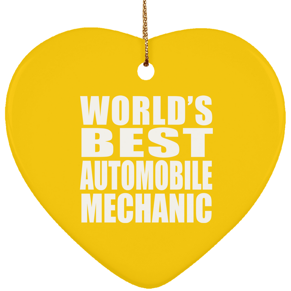 World's Best Automobile Mechanic - Heart Ornament