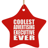 Coolest Advertising Executive Ever - Star Ornament