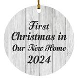 First Christmas In Our New Home 2024 - Circle Ornament F