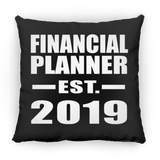Financial Planner Established EST. 2019 - Throw Pillow Black