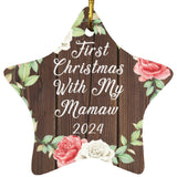 First Christmas With My Mamaw 2024 - Star Ornament A