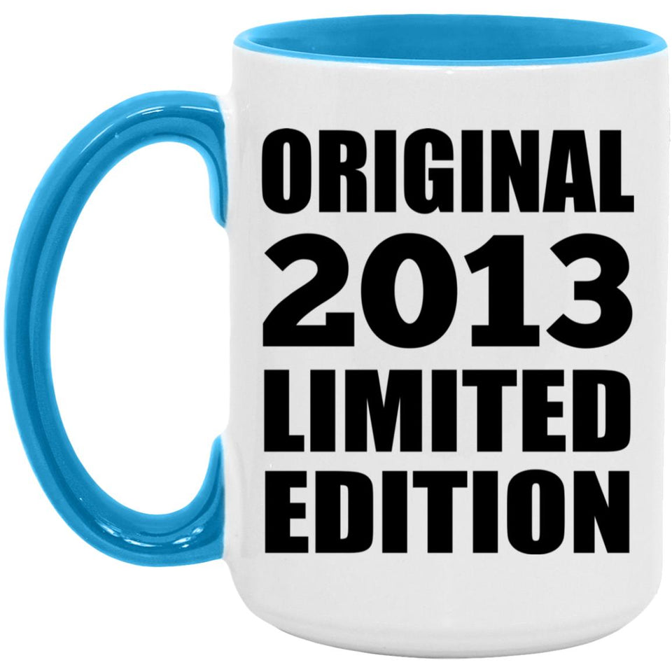 11th Birthday Original 2013 Limited Edition - 15oz Accent Mug Blue