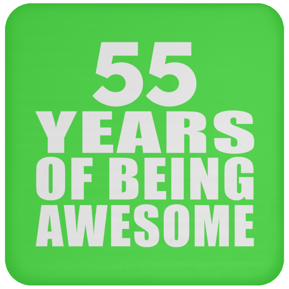 55th Birthday 55 Years Of Being Awesome - Drink Coaster