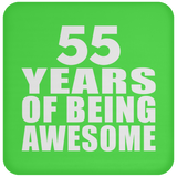 55th Birthday 55 Years Of Being Awesome - Drink Coaster