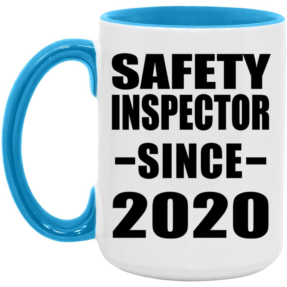 Safety Inspector Since 2020 - 15oz Accent Mug Blue