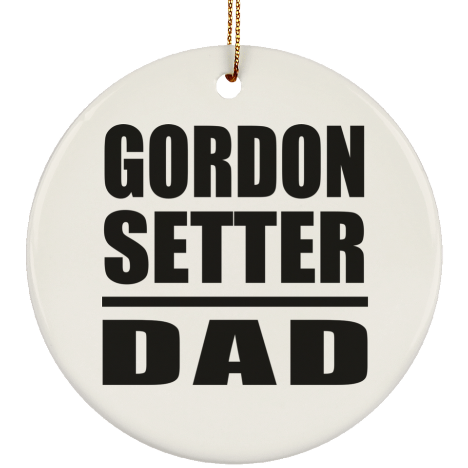 Gordon Setter Dad - Circle Ornament