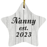Nanny Established Est. 2023 - Star Ornament F
