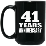 41st Anniversary 41 Years - 15 Oz Coffee Mug Black