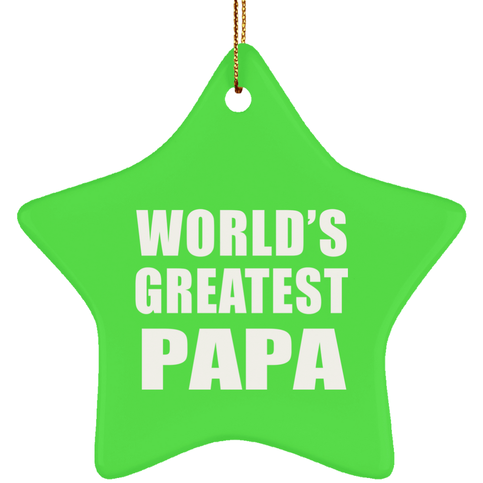 World's Greatest Papa - Star Ornament