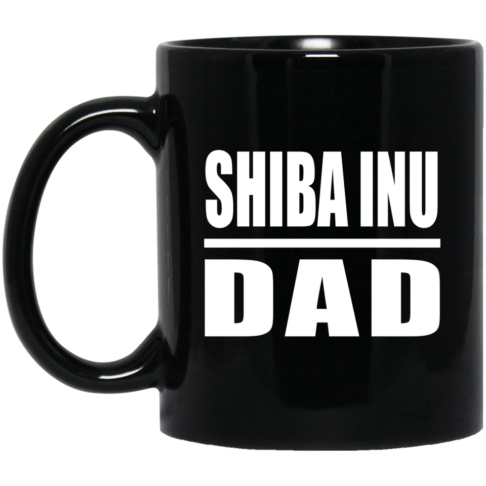 Shiba Inu Dad - 11oz Coffee Mug Black