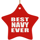 Best Navy Ever - Star Ornament