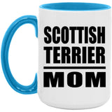 Scottish Terrier Mom - 15oz Accent Mug Blue