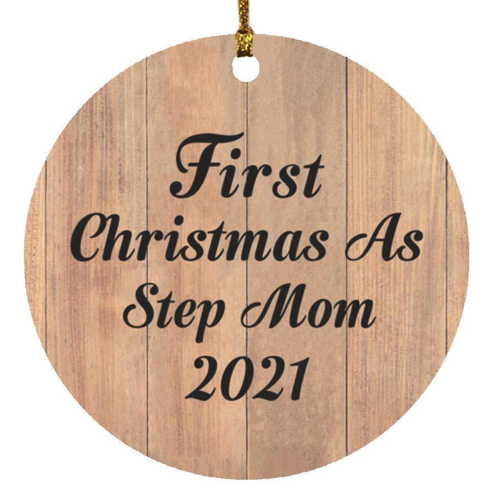First Christmas As Step Mom 2021 - Circle Ornament C