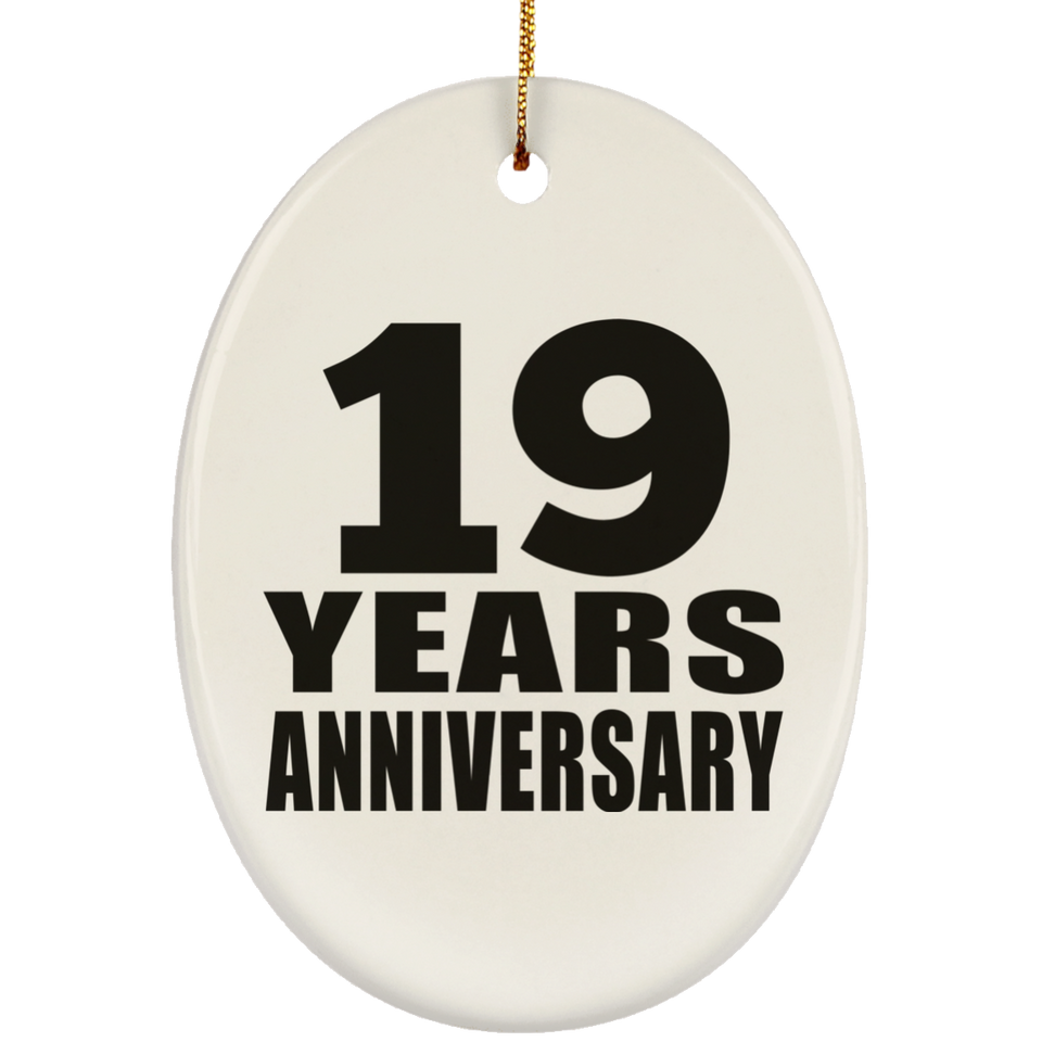19th Anniversary 19 Years - Oval Ornament