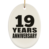 19th Anniversary 19 Years - Oval Ornament
