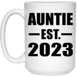 Auntie Established EST. 2023 - 15oz Coffee Mug