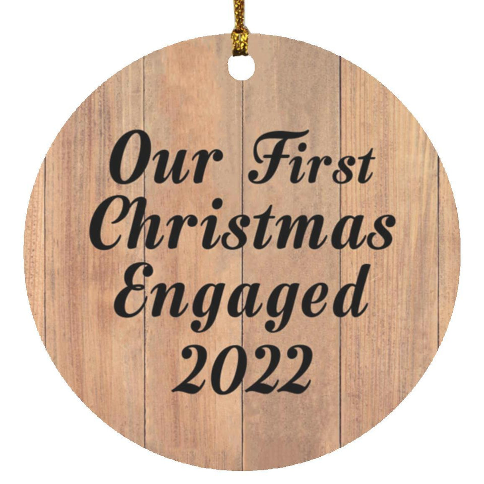 Our First Christmas Engaged 2022 - Circle Ornament C