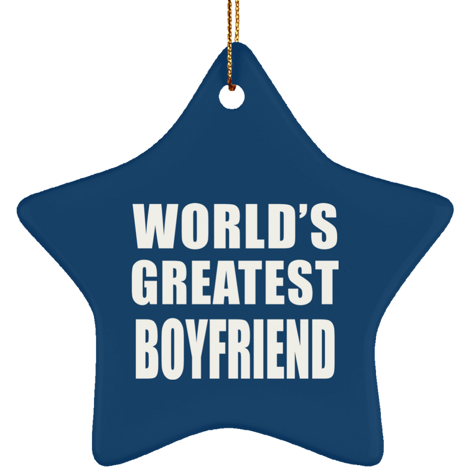 World's Greatest Boyfriend - Star Ornament